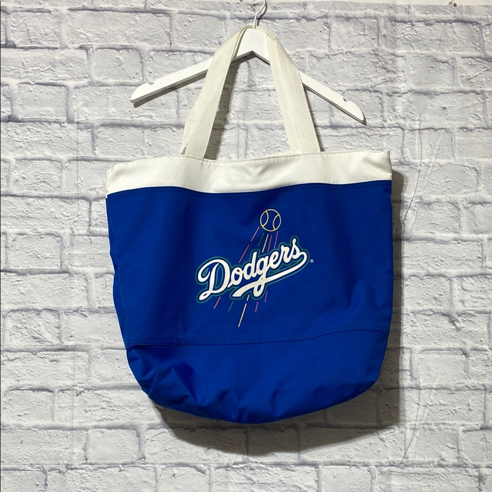 Blue and White Dodgers Tote Bag with Sporty Design